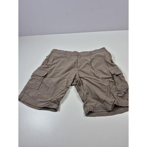 Clothing Arts P^Cubed Pick-Pocket Proof Shorts Mens 42 Khaki Nylon Cargo Travel